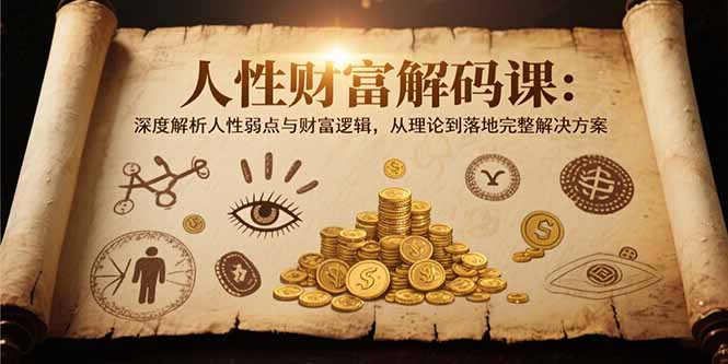 /wp-content/uploads/replace/00407bfe7a1870a3a153196e5a98f86d.jpeg 人性财富解码课6.0:深度解析人性弱点与财富逻辑,理论到落地完整解决方案
