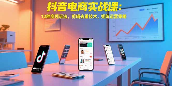 /wp-content/uploads/replace/1644a621519ad4b3033c6894da2b69db.jpeg 抖音电商实战课:12种变现玩法,剪辑去重技术,矩阵运营策略