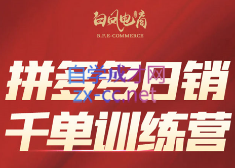 白凤电商·拼多多日销千单训练营(更新7月)-佐思资源网下载-专注于互联网平台分享平台