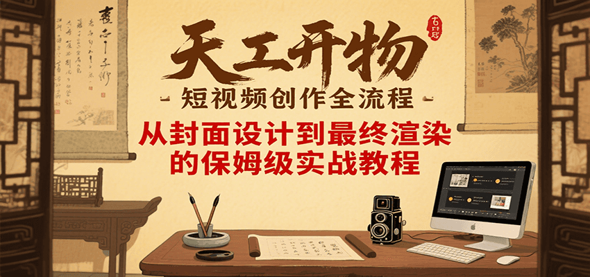天工开物短视频创作全流程，从封面设计到最终渲染的保姆级实战教程-佐思资源网下载-专注于互联网平台分享平台