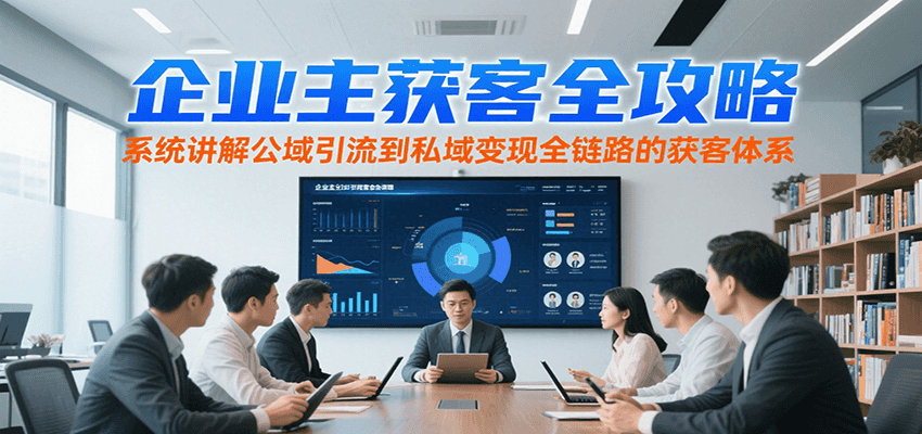 企业主获客全攻略，系统讲解公域引流到私域变现全链路的获客体系-佐思资源网下载-专注于互联网平台分享平台