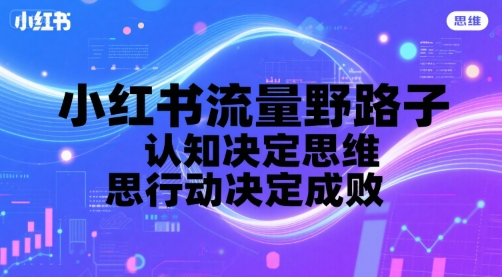 小红书流量野路子，认知决定思维，思维决定行动，行动决定成败-佐思资源网下载-专注于互联网平台分享平台