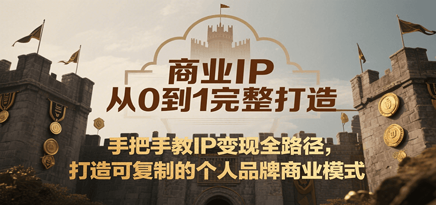 商业IP从0到1完整打造，手把手教IP变现全路径，打造可复制的个人品牌商业模式-佐思资源网下载-专注于互联网平台分享平台
