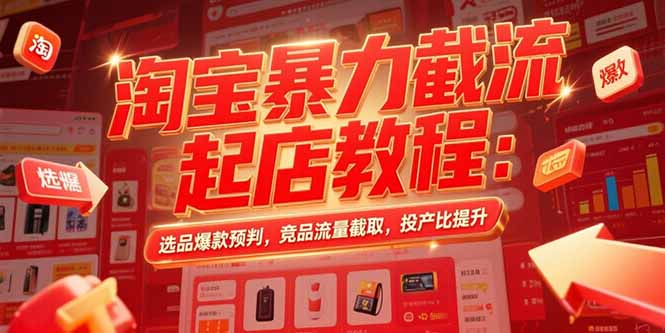 /wp-content/uploads/replace/977a1dbfd4da6d414067f8c69a9deff9.jpeg 淘宝暴力截流起店教程:选品爆款预判,竞品流量截取,投产比提升
