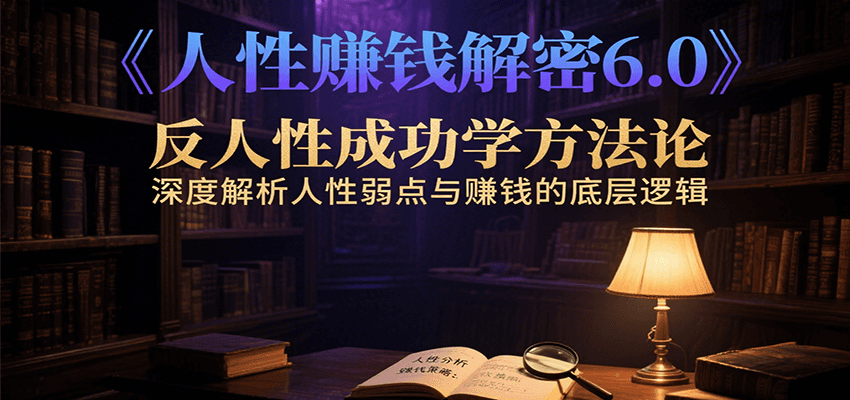 人性赚钱解密6.0，反人性成功学方法论，深度解析人性弱点与赚钱的底层逻辑-佐思资源网下载-专注于互联网平台分享平台