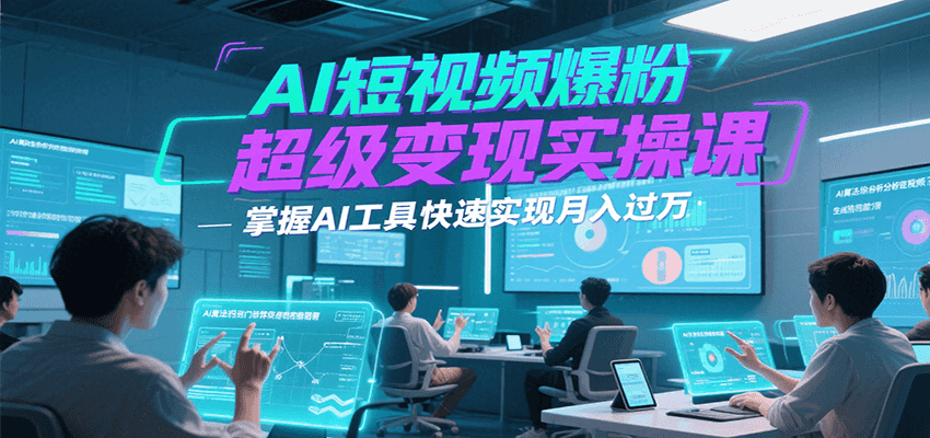 AI短视频爆粉超级变现实操课，掌握AI工具快速实现月入过万-佐思资源网下载-专注于互联网平台分享平台