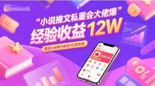 小说推文私董会大佬爆单经验分享收益12W，番茄小说每天稳定4位数收益-佐思资源网下载-专注于互联网平台分享平台