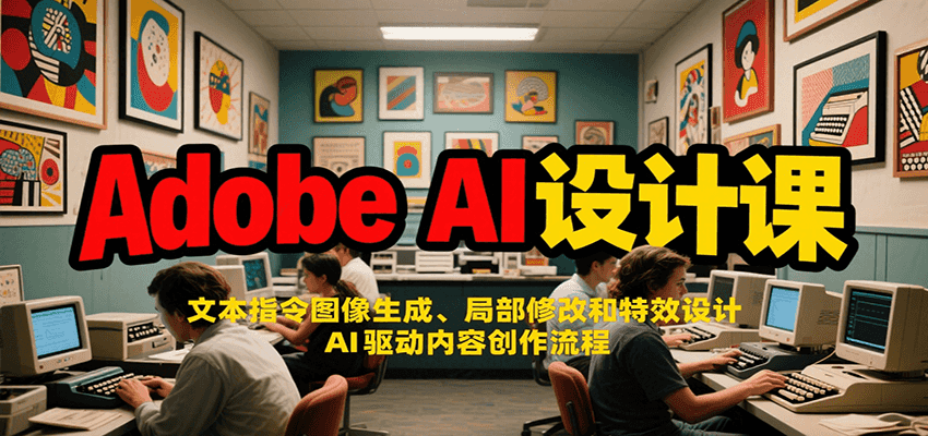 Adobe AI设计课:文本指令图像生成、局部修改和特效设计,AI驱动内容创作流程-佐思资源网下载-专注于互联网平台分享平台