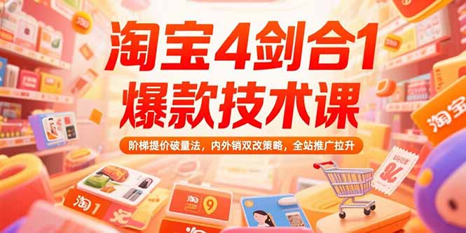 淘宝4剑合1爆款技术课73期：阶梯提价破量法，内外销双改策略 全站推广拉升-佐思资源网下载-专注于互联网平台分享平台