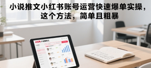 小说推文小红书账号运营快速爆单实操，这个方法，简单且粗暴-佐思资源网下载-专注于互联网平台分享平台